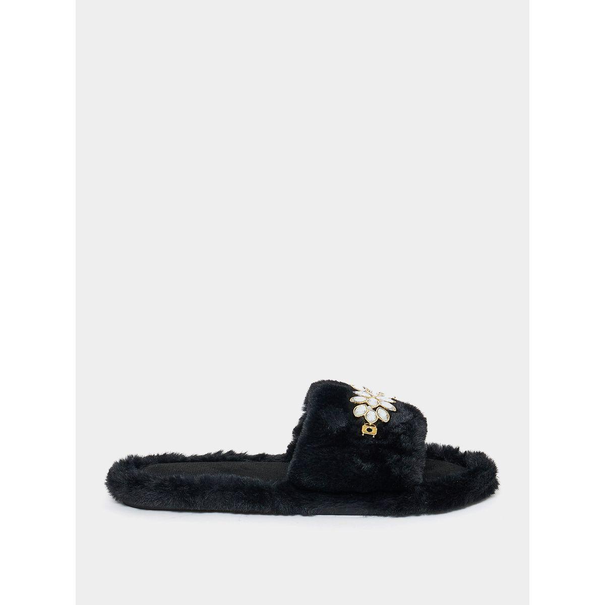 شبشب غرفة نوم بفرو صناعي-women-shoes-bedroomslippers-image-2
