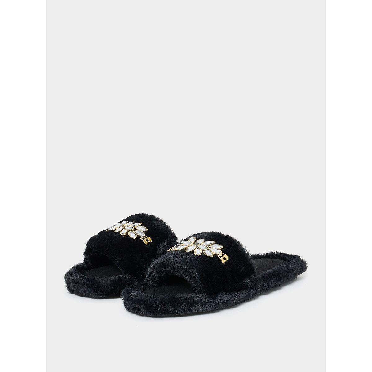 شبشب غرفة نوم بفرو صناعي-women-shoes-bedroomslippers-image-3