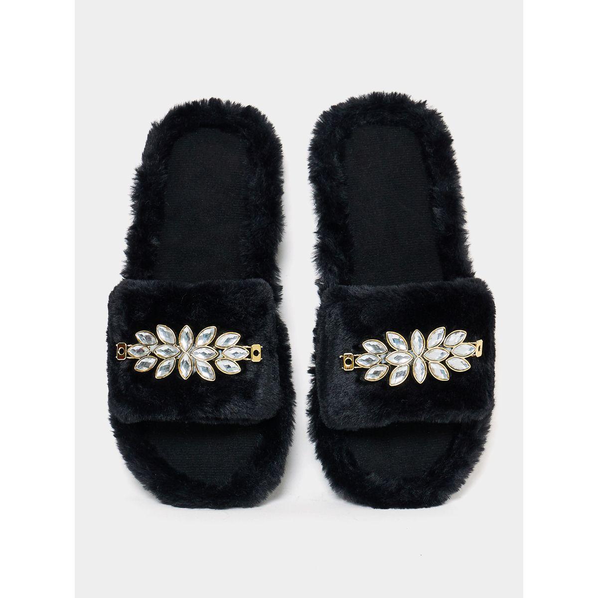 شبشب غرفة نوم بفرو صناعي-women-shoes-bedroomslippers-image-5