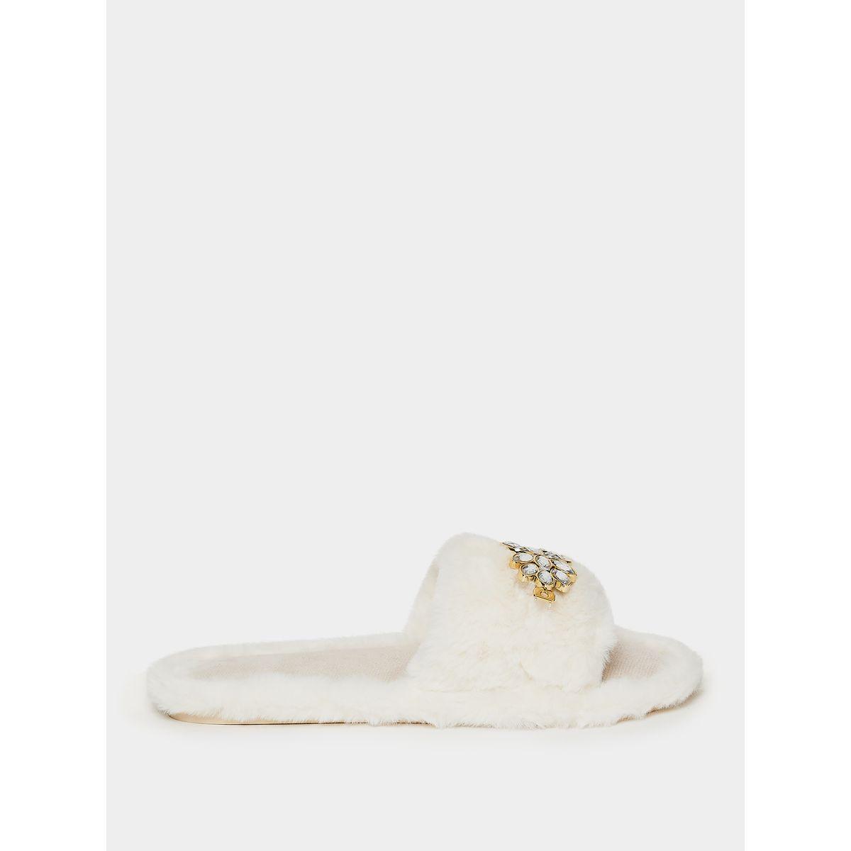 Styli Flower Embellished Bedroom Slippers-women-shoes-bedroomslippers-image-2