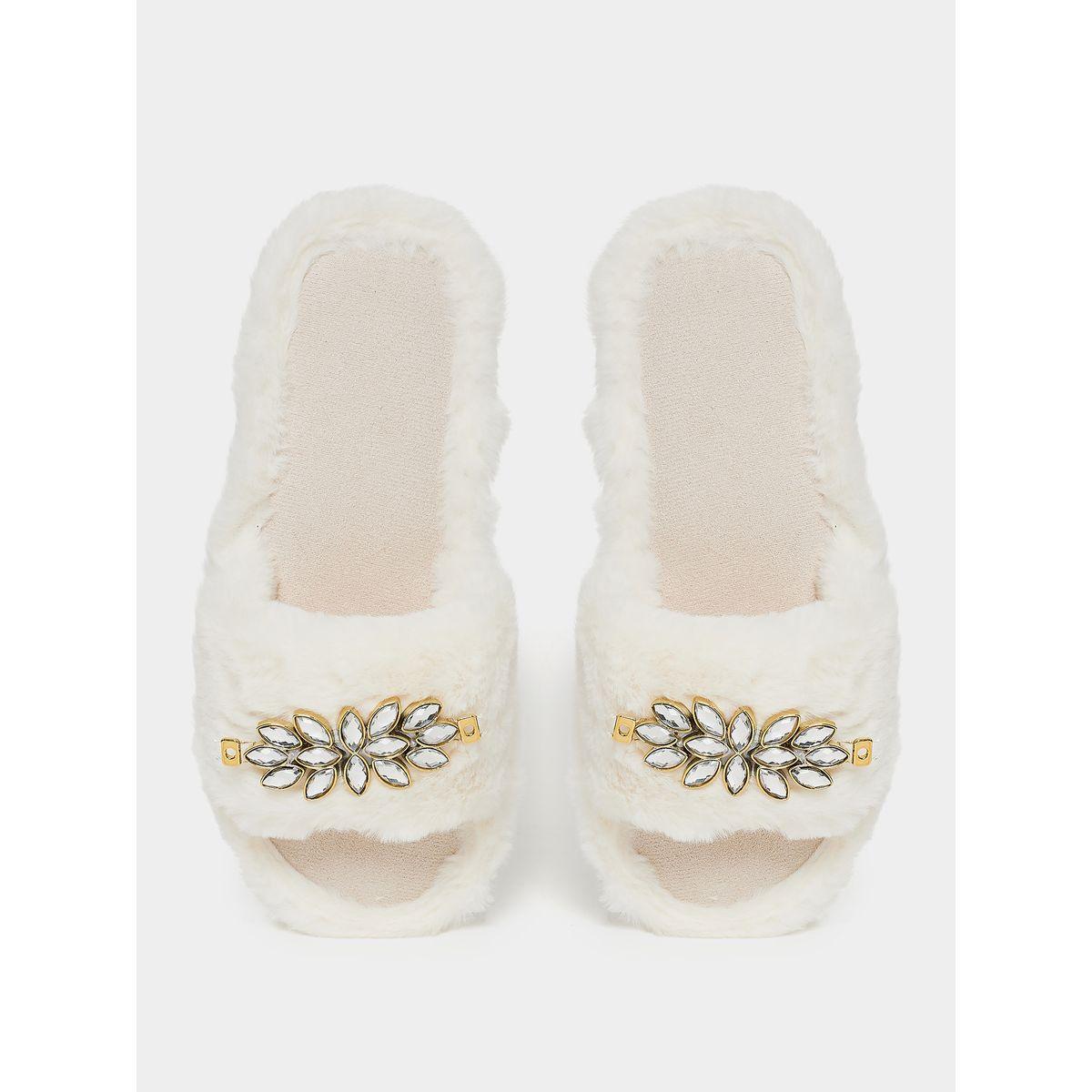 Styli Flower Embellished Bedroom Slippers-women-shoes-bedroomslippers-image-5
