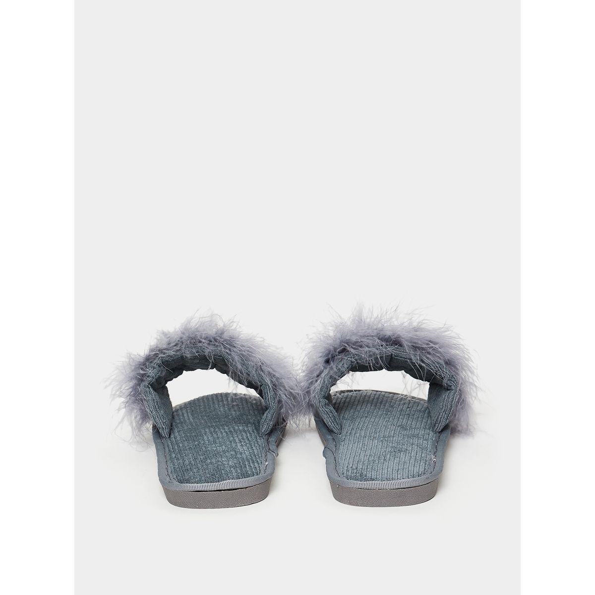 Styli Fluffy Furry Bedroom Slippers-women-shoes-bedroomslippers-image-4
