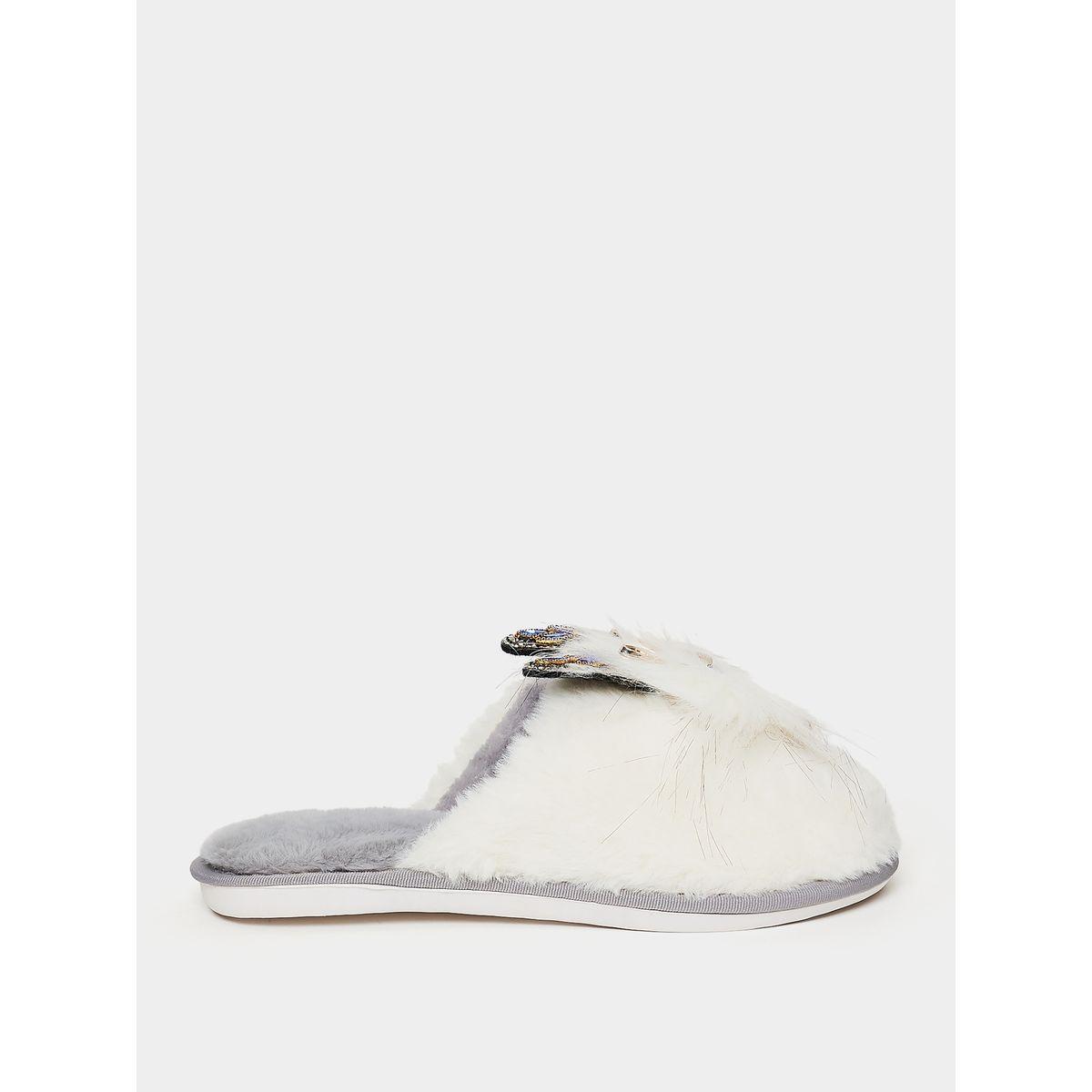 Styli Fox Design Applique Furry Bedroom Slipper-women-shoes-bedroomslippers-image-2