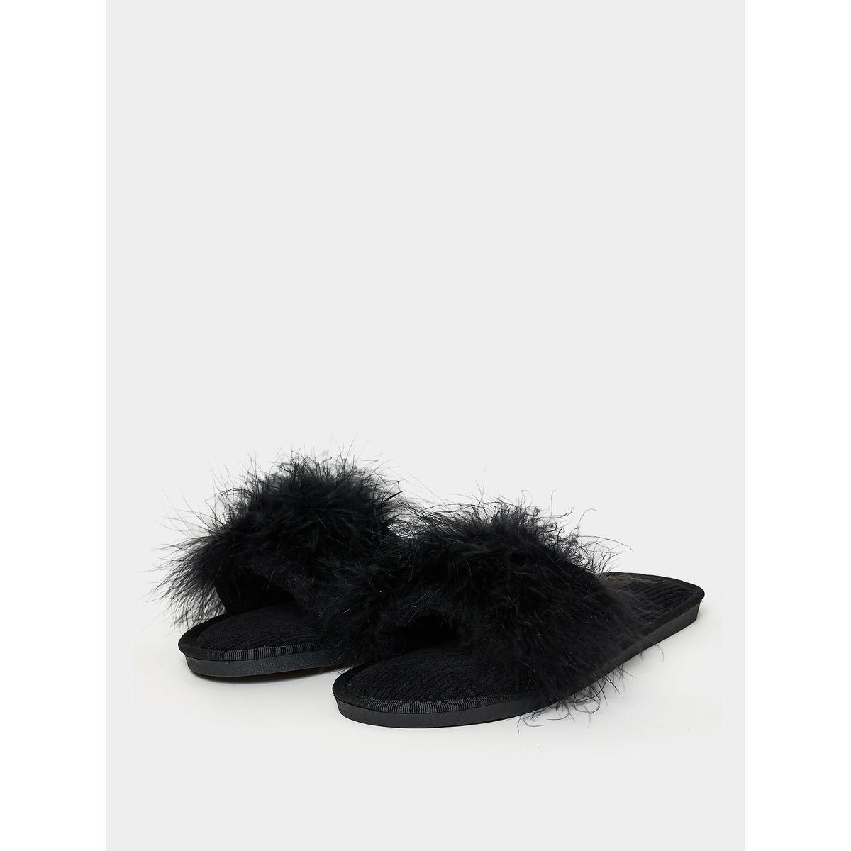 شبشب مزين بريش صناعي-women-shoes-bedroomslippers-image-3
