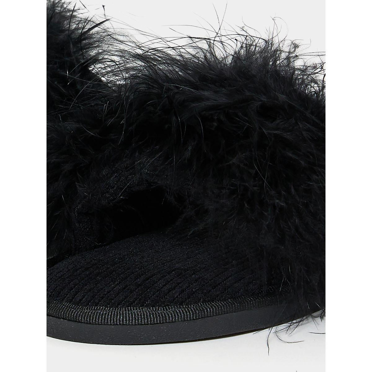 شبشب مزين بريش صناعي-women-shoes-bedroomslippers-image-6