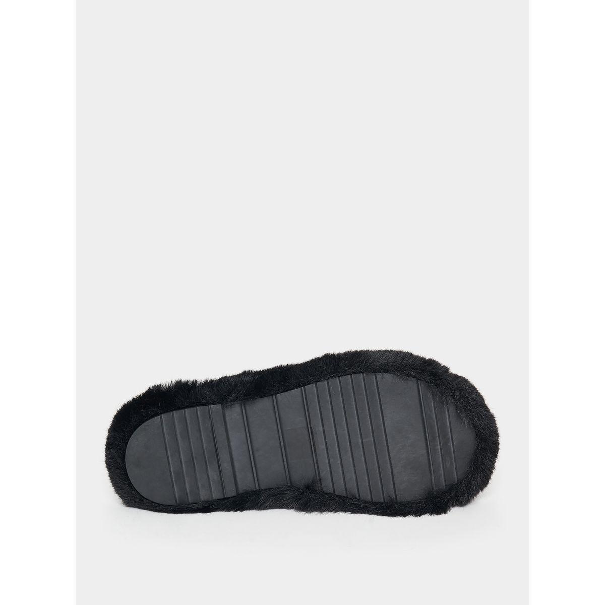 Styli Double Strap Soft Furry Bedroom Slippers-women-shoes-bedroomslippers-image-6