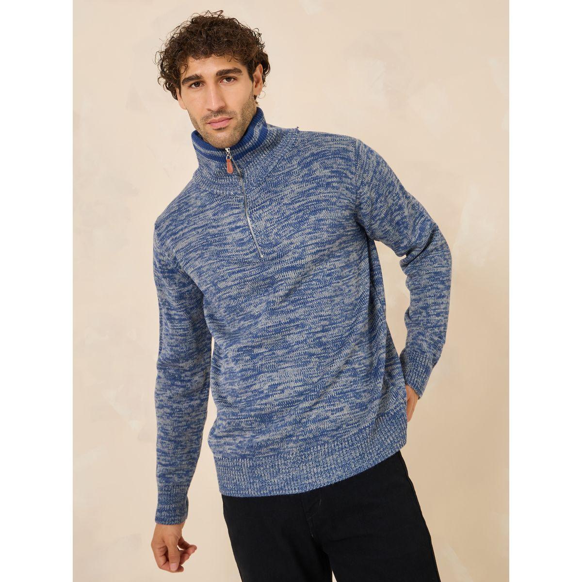 Styli Melange High Neck Regular Fit Jumper-men-clothing-sweatersandpullovers-image-1