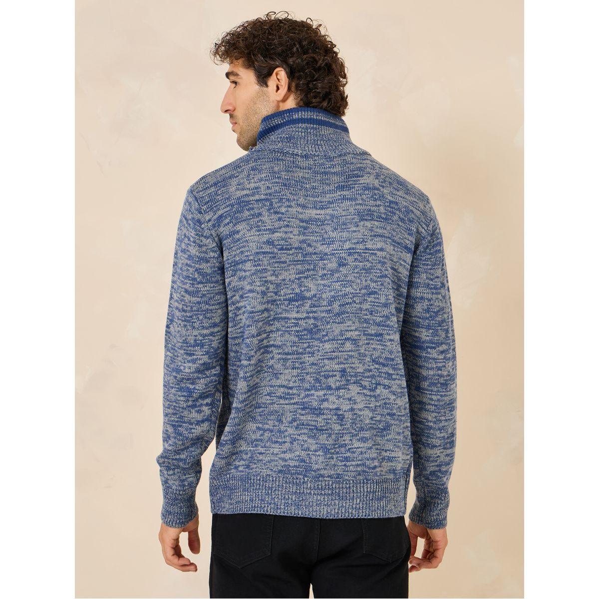 Styli Melange High Neck Regular Fit Jumper-men-clothing-sweatersandpullovers-image-4