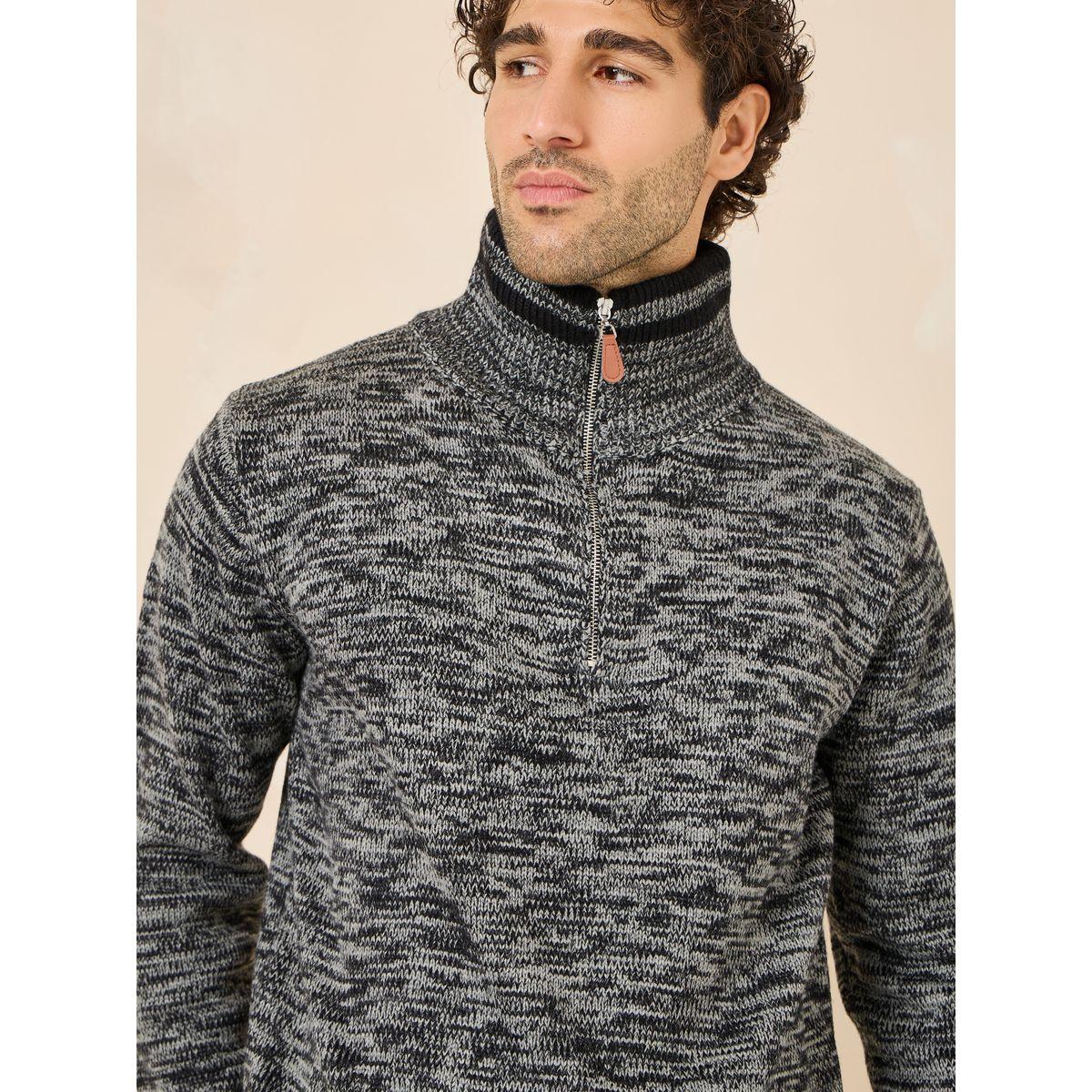 Styli Melange High Neck Regular Fit Jumper-men-clothing-sweatersandpullovers-image-3