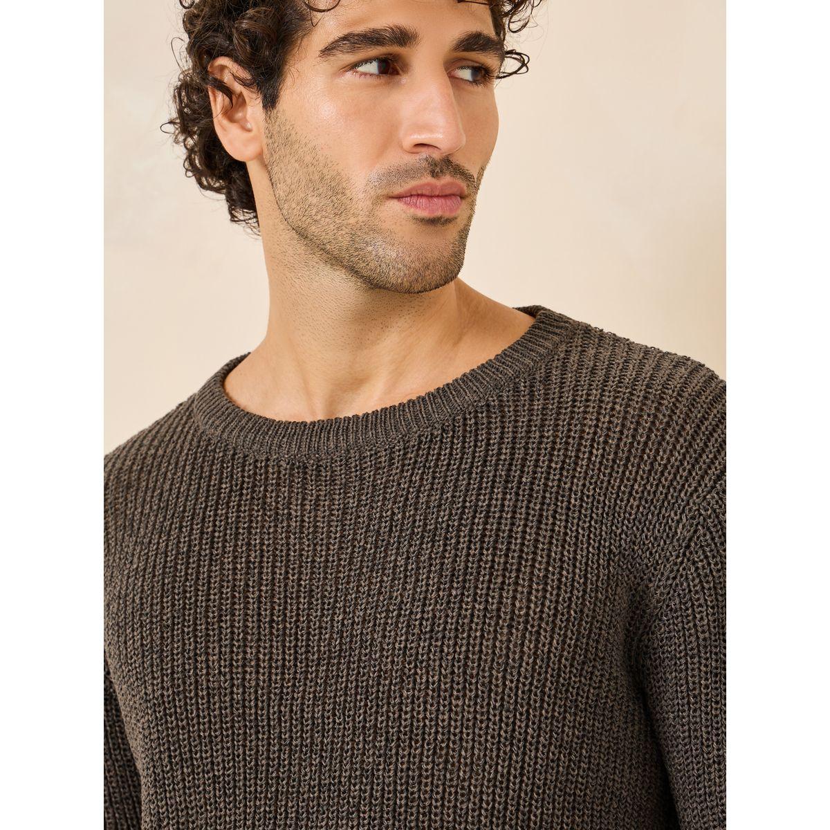 أفرول ميلانج بقصة عادية-men-clothing-sweatersandpullovers-image-3