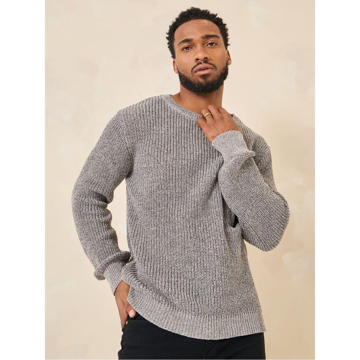 أفرول ميلانج بقصة عادية-men-clothing-sweatersandpullovers-image-3