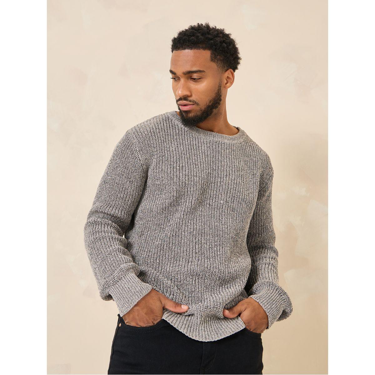 أفرول ميلانج بقصة عادية-men-clothing-sweatersandpullovers-image-4