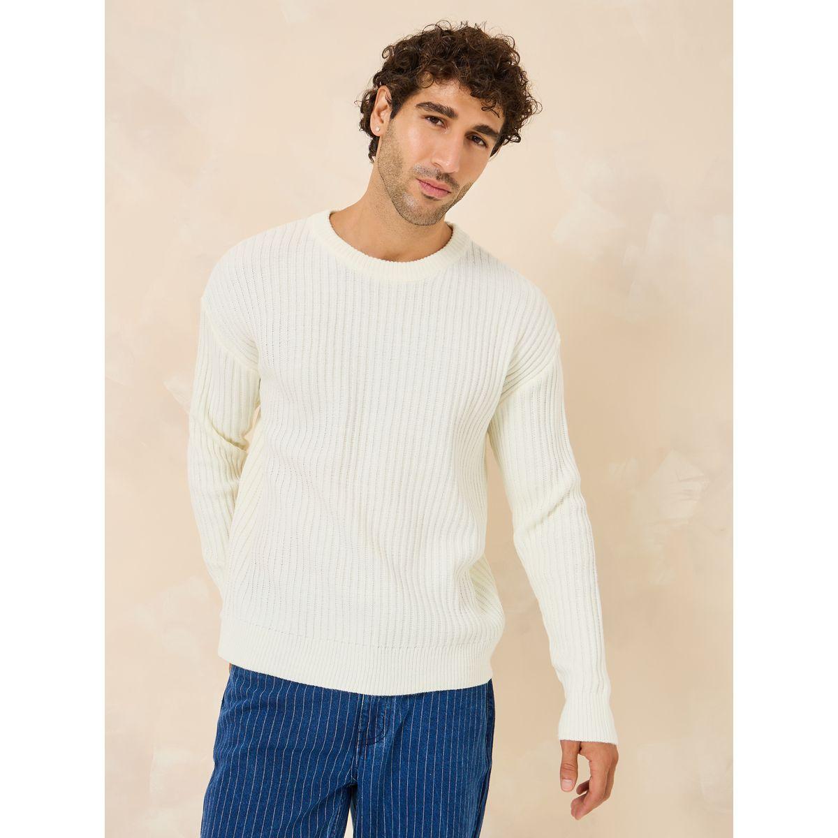 Styli Wide Rib Knit Relaxed Fit Jumper-men-clothing-sweatersandpullovers-image-2