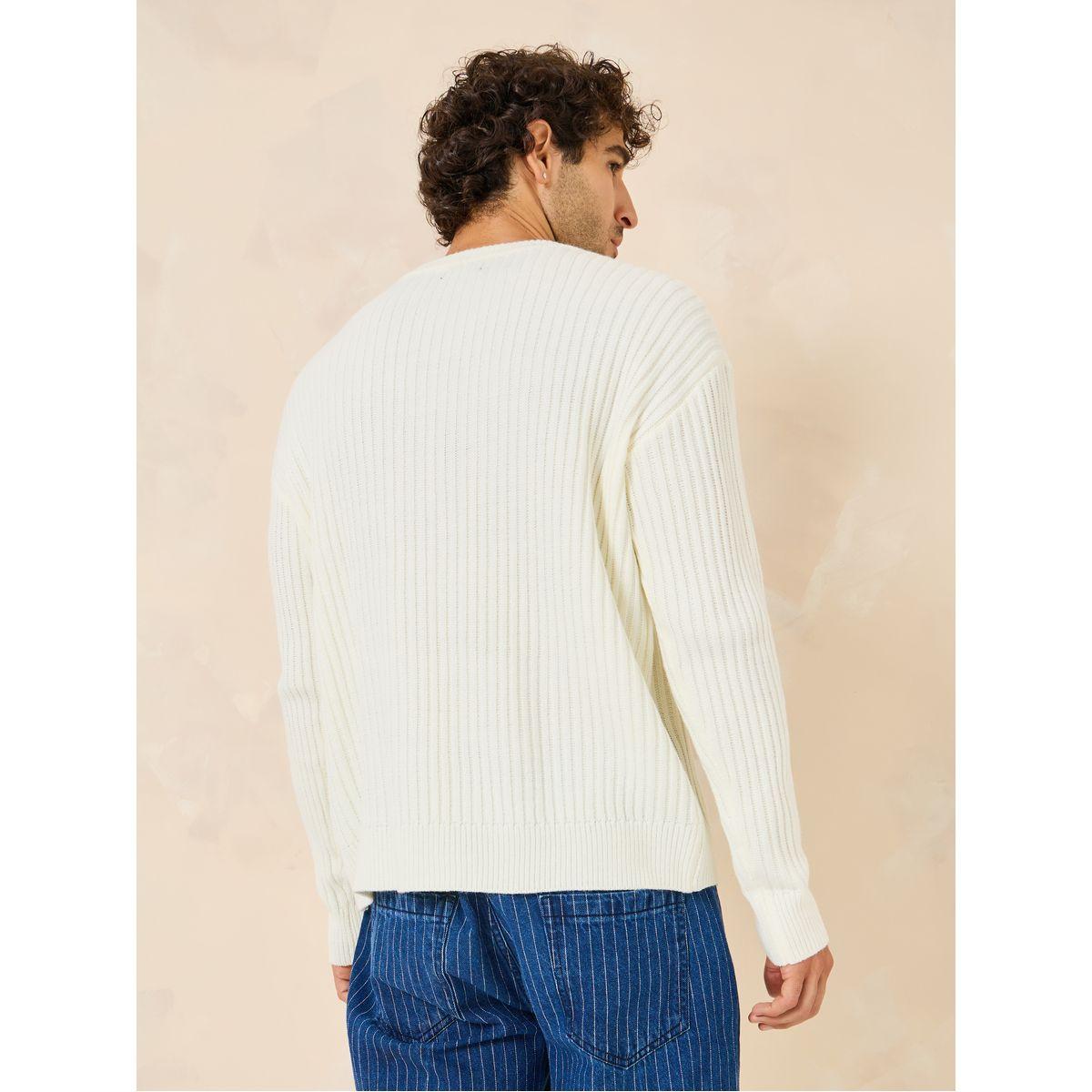Styli Wide Rib Knit Relaxed Fit Jumper-men-clothing-sweatersandpullovers-image-4