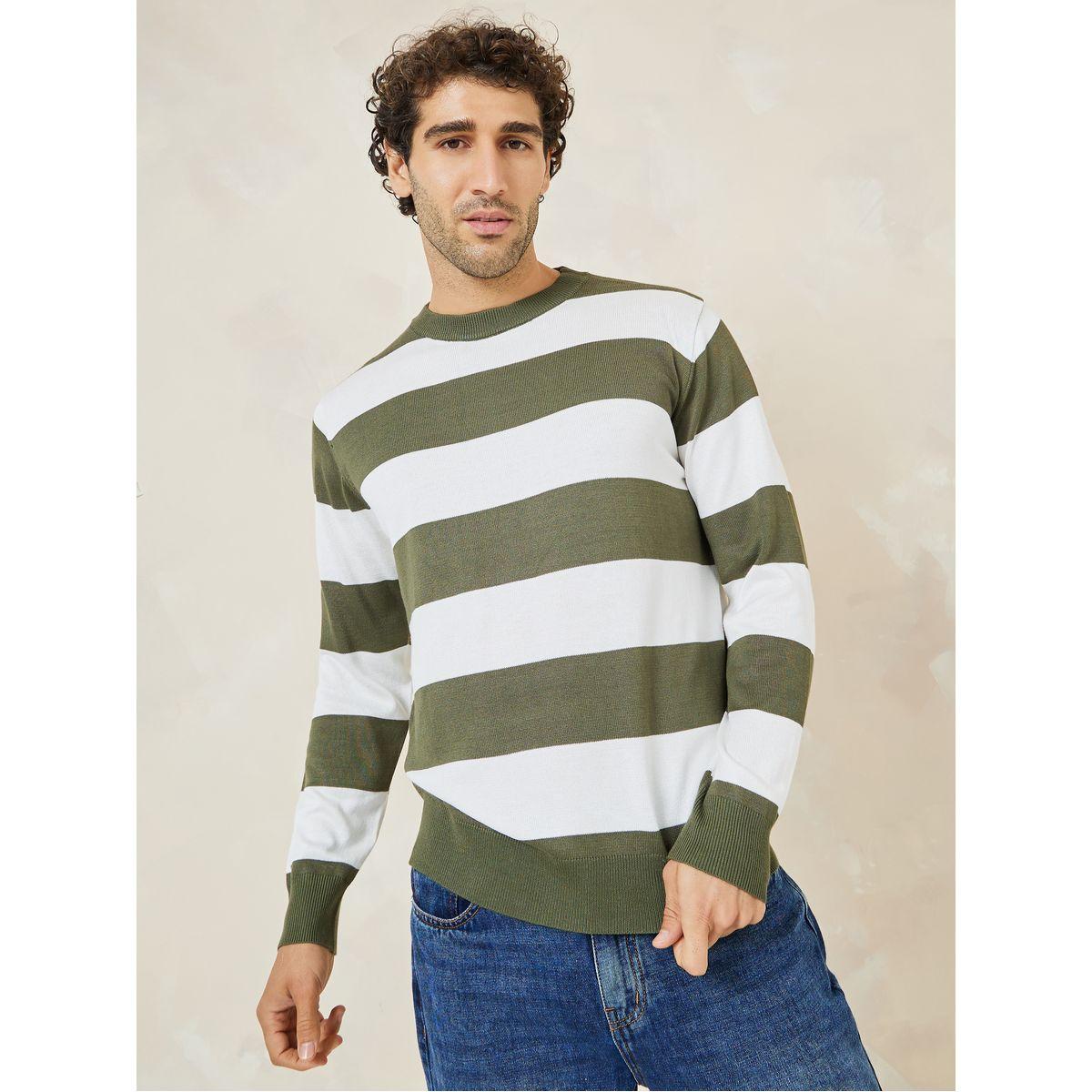 Styli Stripe Print Relaxed Fit Sweater-men-clothing-sweatersandpullovers-image-3