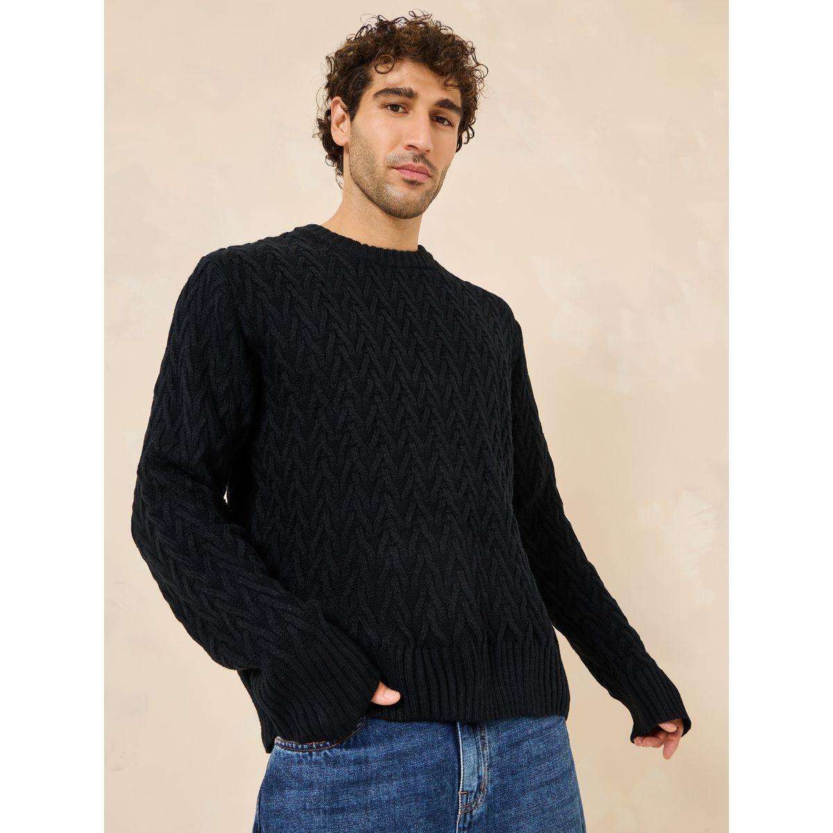 أفرول محبوك بقصة مريحة-men-clothing-sweatersandpullovers-image-1
