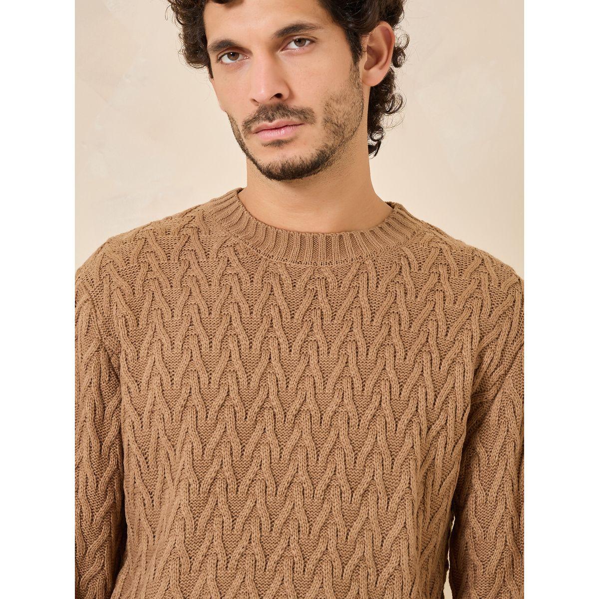 Styli Cable Knit Relaxed Fit Crew Neck Jumper-men-clothing-sweatersandpullovers-image-4