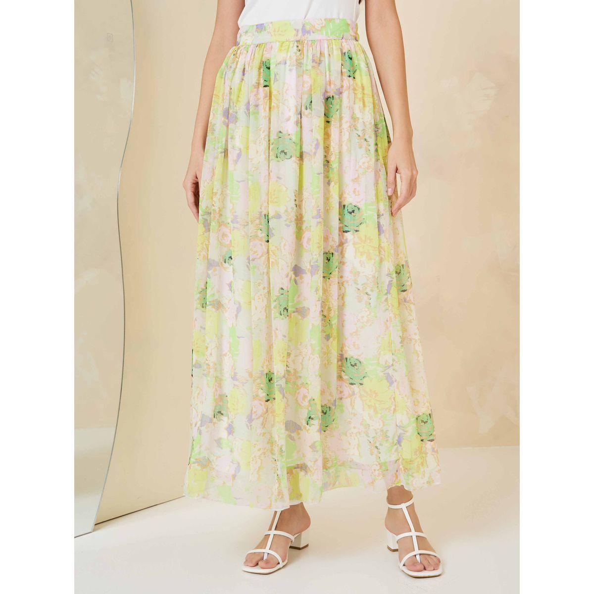 تنورة شيفون طويلة مطبعة بزهور-women-clothing-bottoms-skirts-image-2