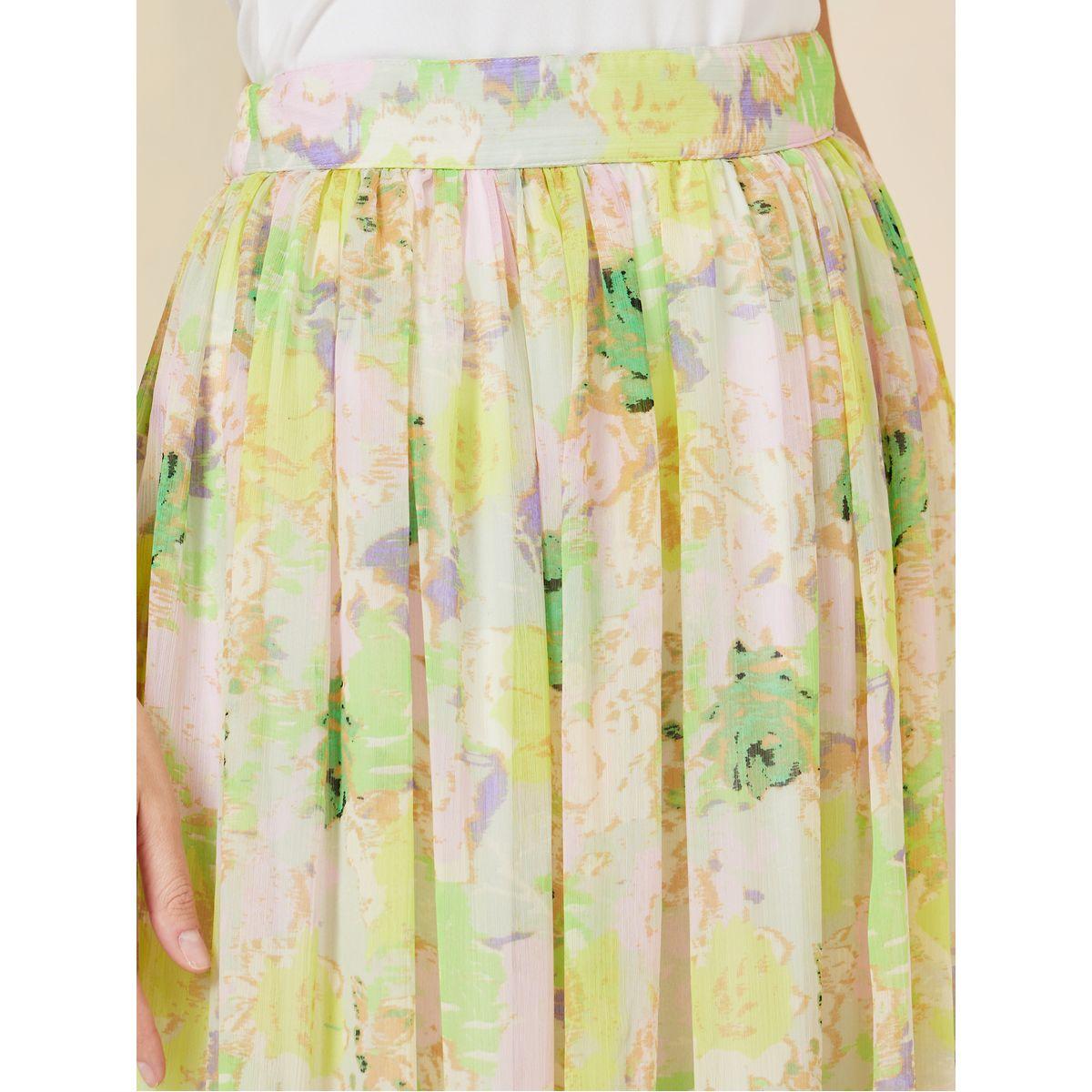 تنورة شيفون طويلة مطبعة بزهور-women-clothing-bottoms-skirts-image-3