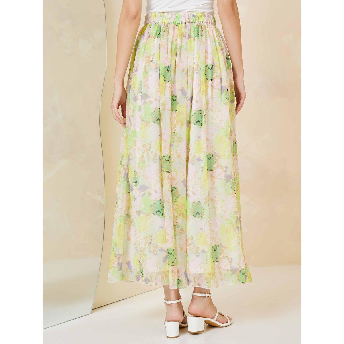 تنورة شيفون طويلة مطبعة بزهور-women-clothing-bottoms-skirts-image-4