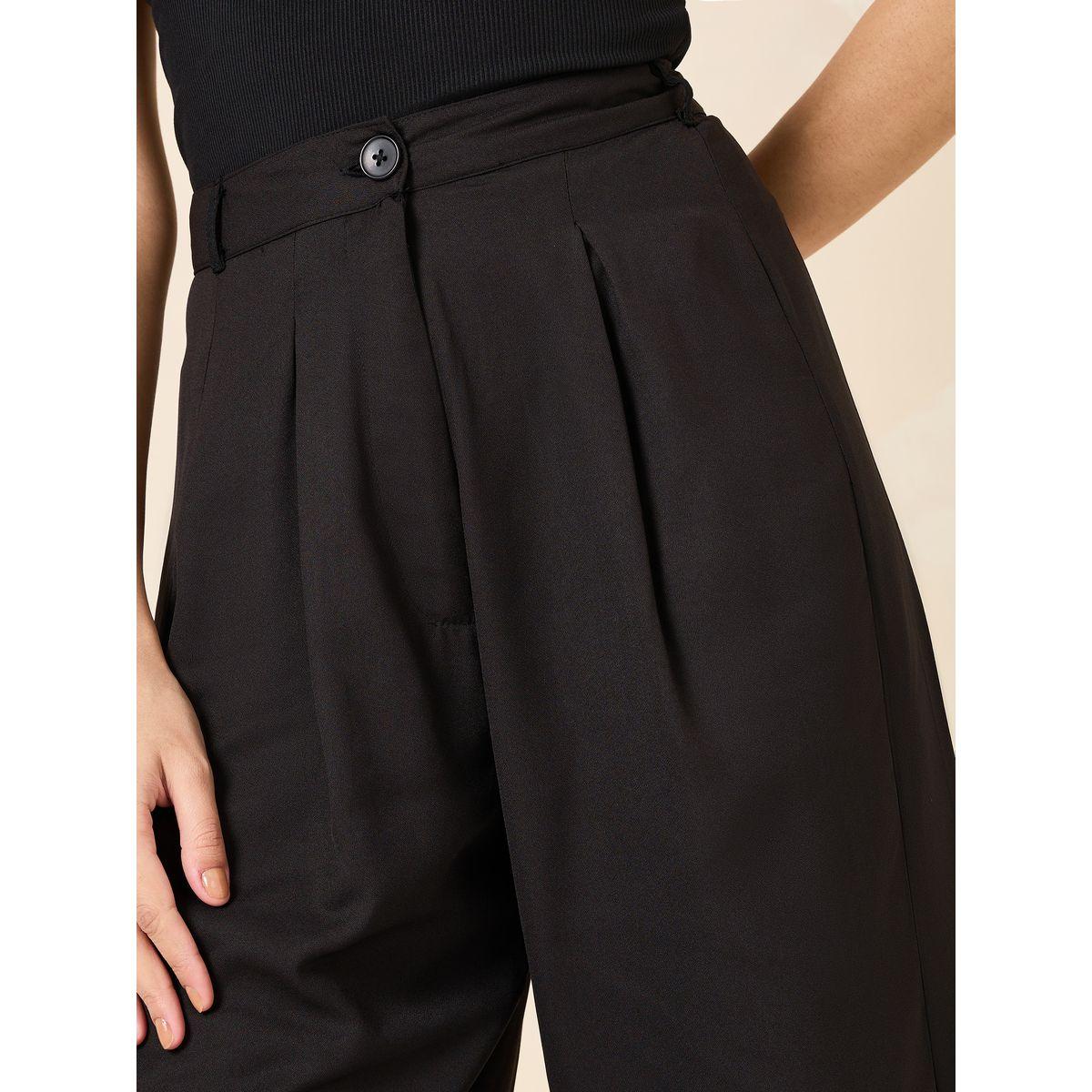 Styli Solid Carrot Fit Cropped Trouser-women-clothing-bottoms-trousers-image-3