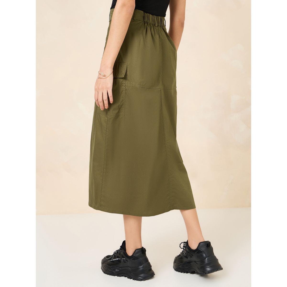 تنورة ميدي بنمط كارجو وشق امامي-women-clothing-bottoms-skirts-image-4