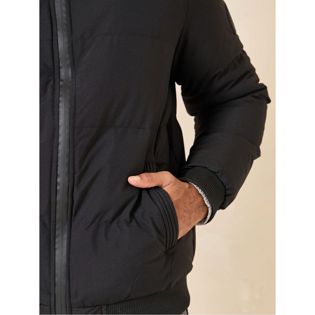 Styli High Neck Padded Puffer Jacket With Badge Detail-men-clothing-jacketsandblazers-jackets-image-3