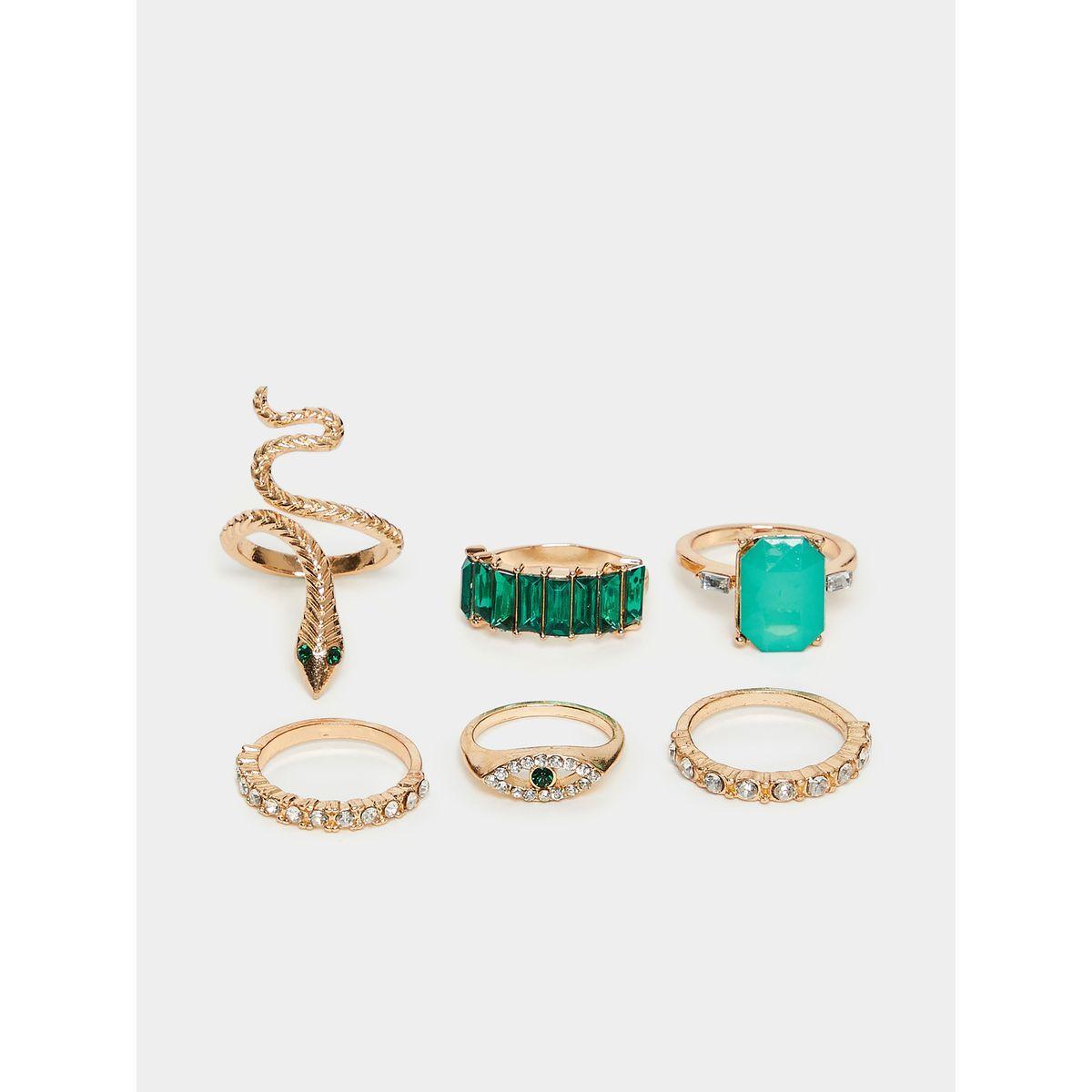 مجموعة من 6 خواتم متنوعة-women-watchesandjewellery-jewellery-rings-image-1