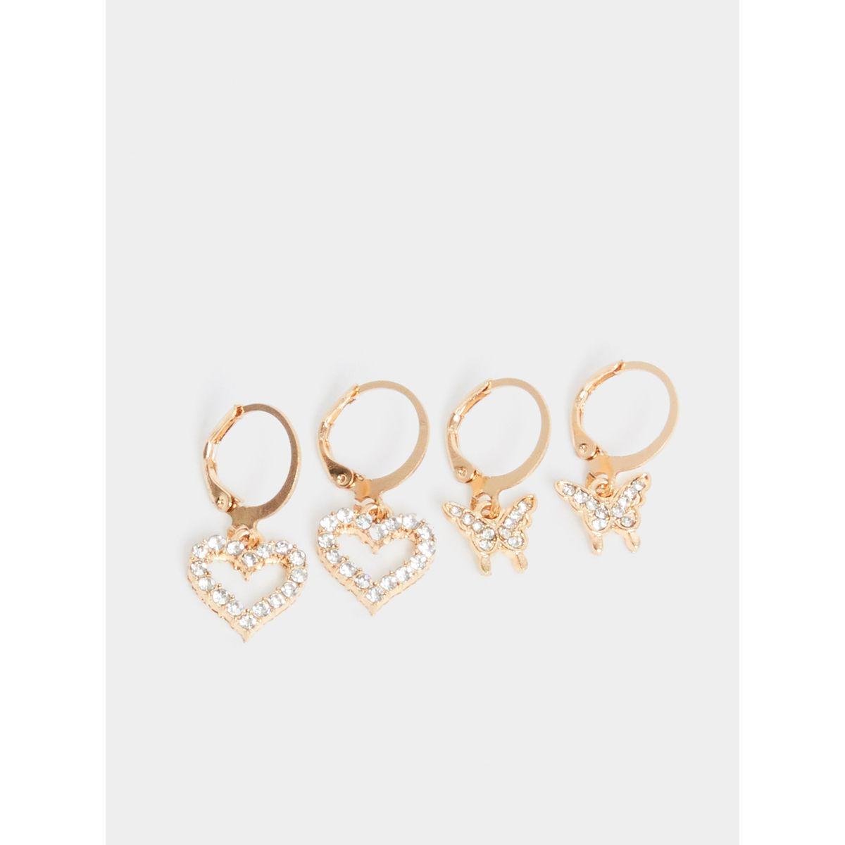 Styli Set of 6 - Heart and Butterfly Earrings-women-watchesandjewellery-jewellery-earrings-image-2