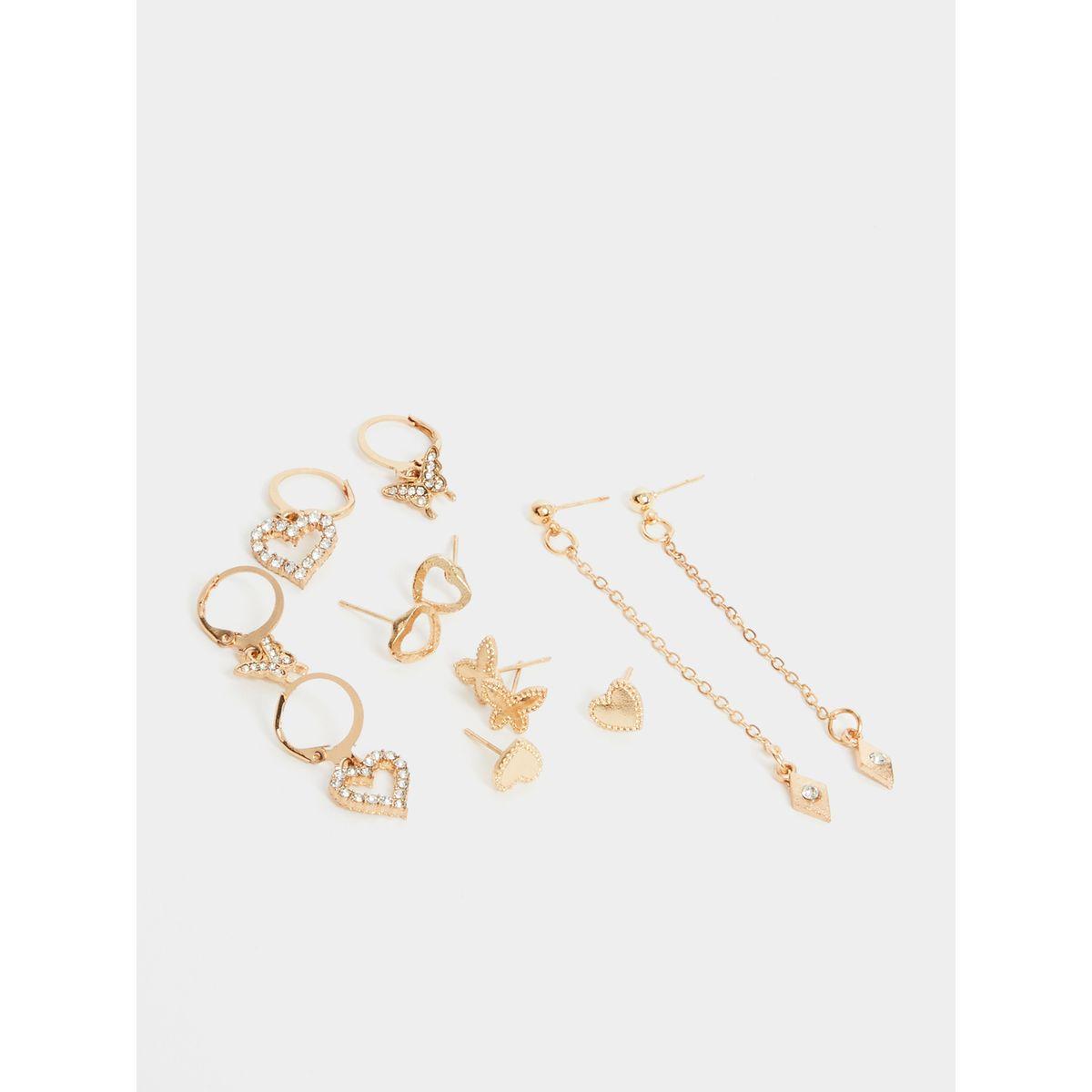 مجموعة من 6 أقراط عصرية-women-watchesandjewellery-jewellery-earrings-image-3