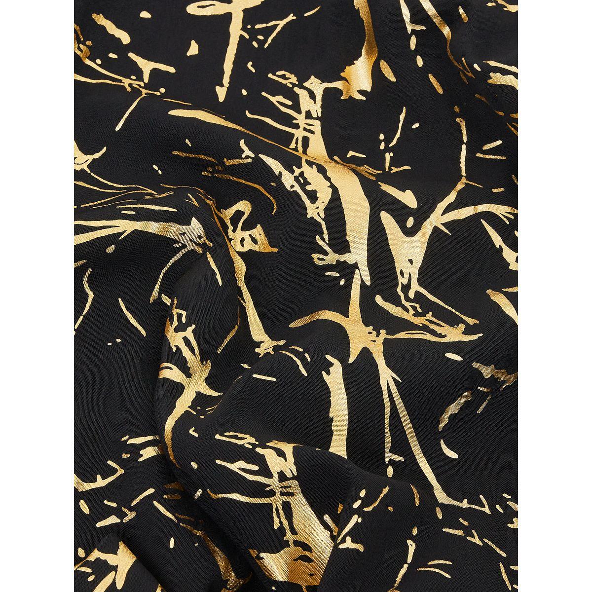Styli Foil Print Kaftan With Sequin Trim-women-arabicclothing-kaftan-image-5