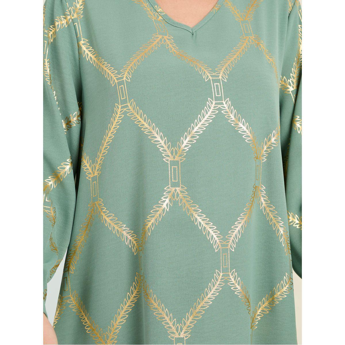 جلابية مطبعة بطبعة فويل-women-arabicclothing-jalabiyas-image-3