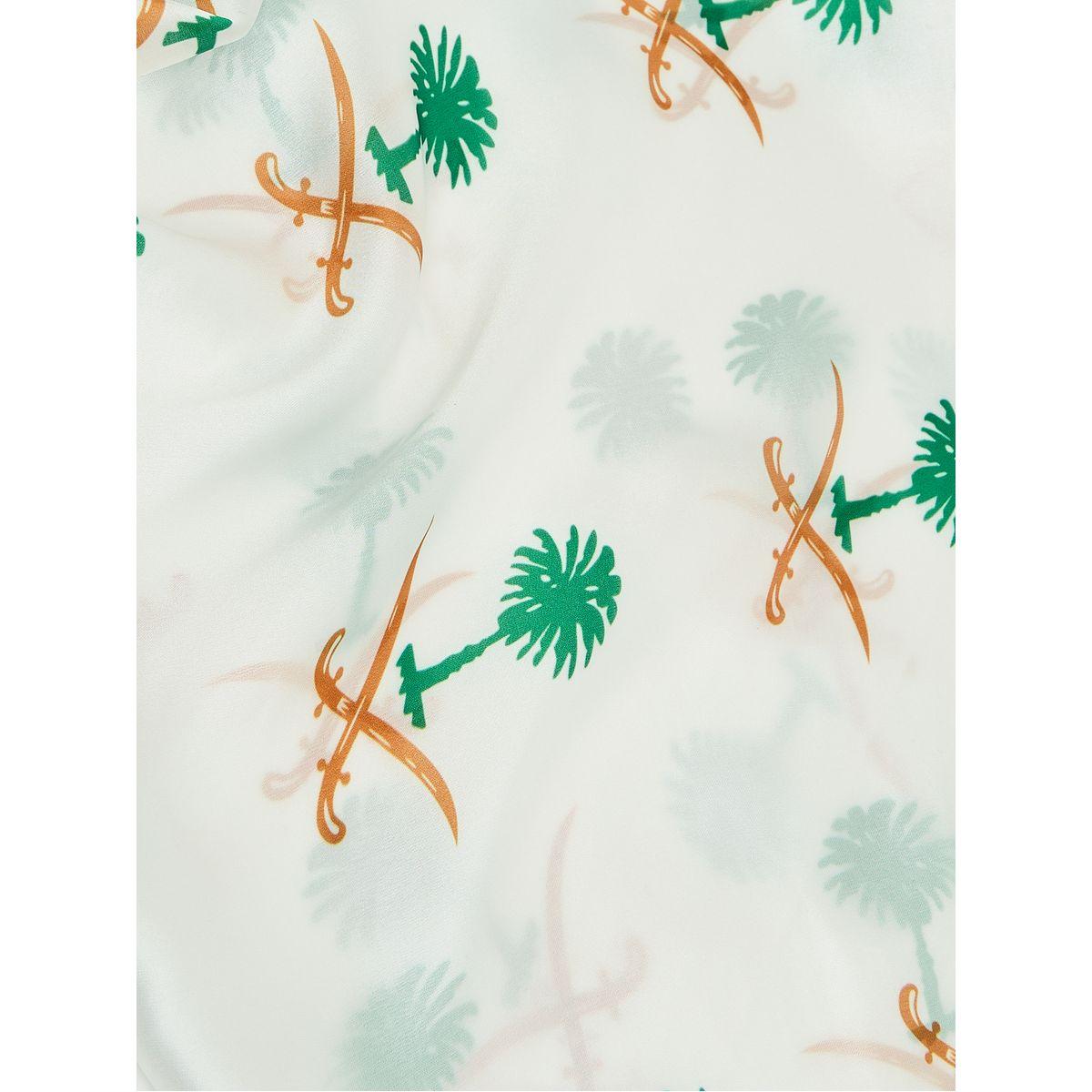 Styli All Over Palm Emblem Print Scarf-women-winterwear-scarves-image-2