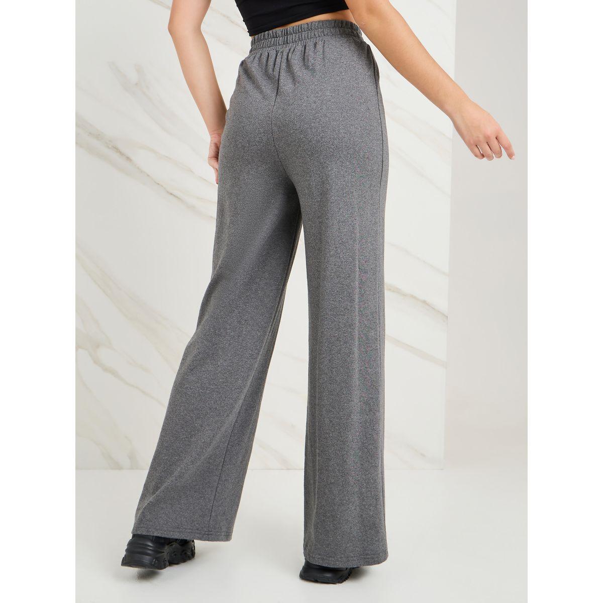 جوغر واسع الأرجل بتفاصيل مدروزة-women-clothing-bottoms-joggers-image-4