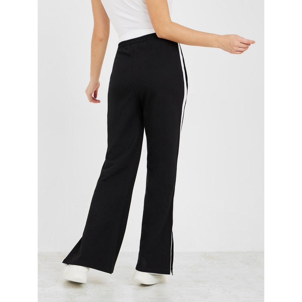Styli Contrast Side Panel Pants with Slit Hem-women-clothing-bottoms-trousers-image-5