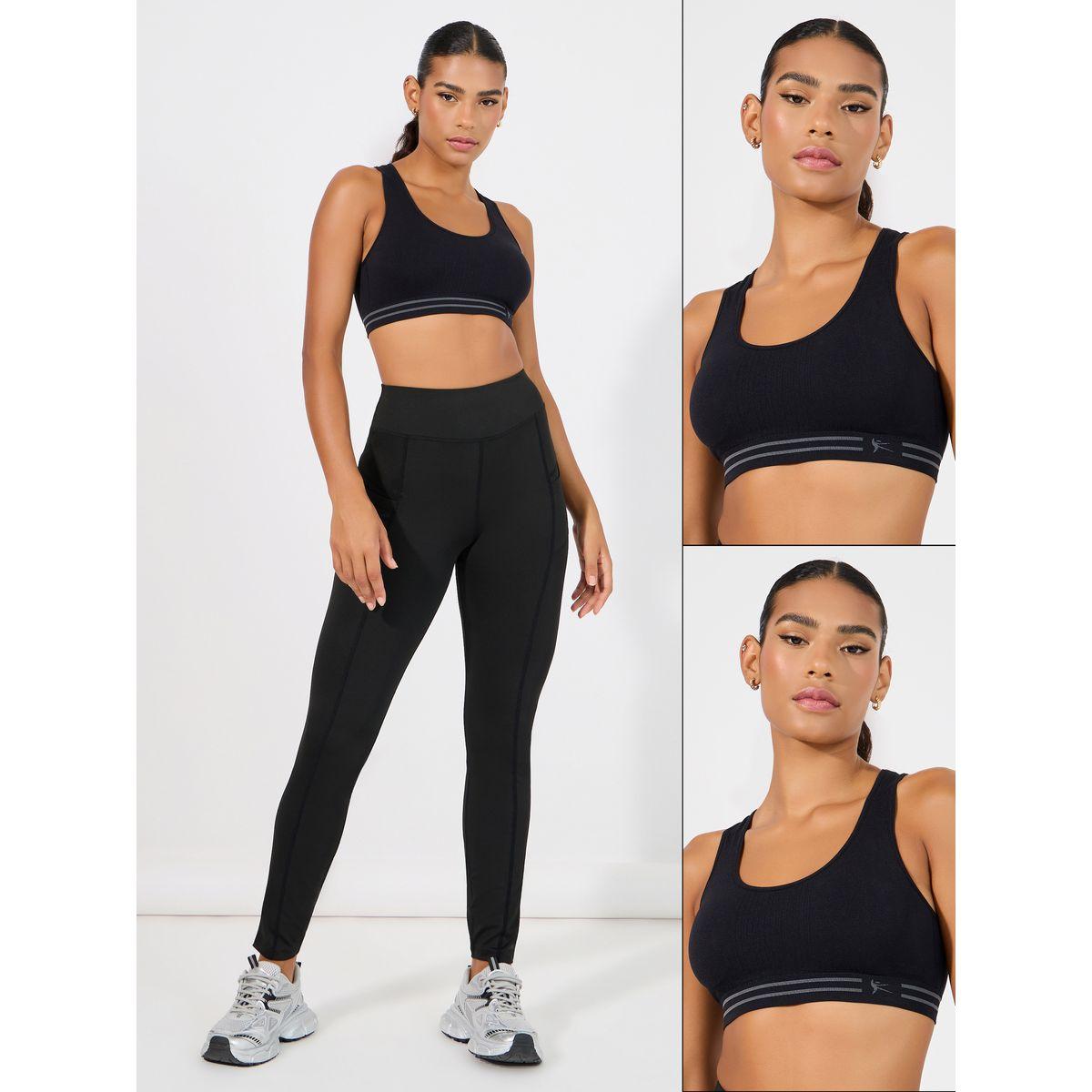 Styli Active Pack of 2 - Double Stripe Waist Strap Sports Bra-sports-women-clothing-sportsbras-image-1