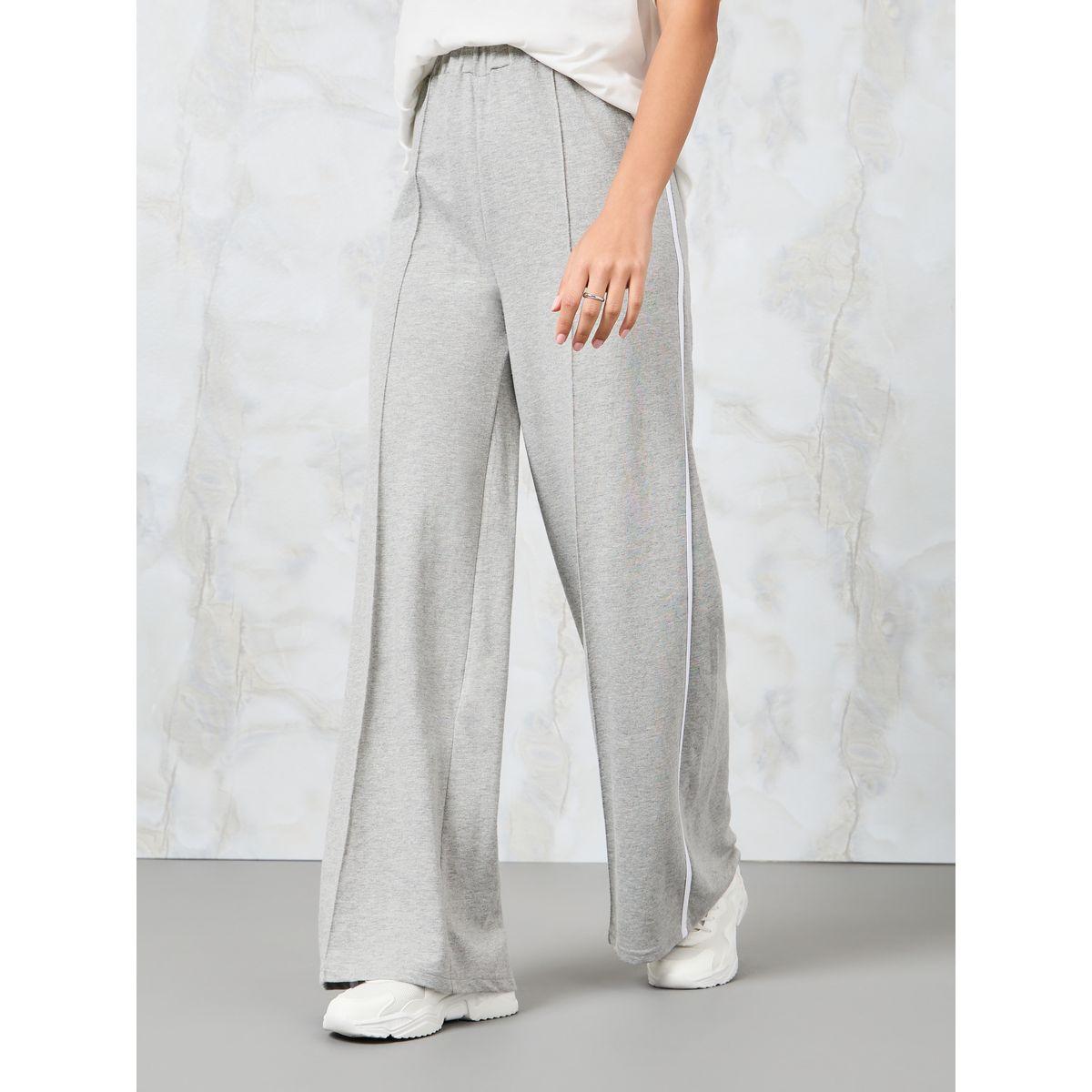 Styli Contrast Side Panel Detail Wide Leg Pants-women-clothing-bottoms-trousers-image-1