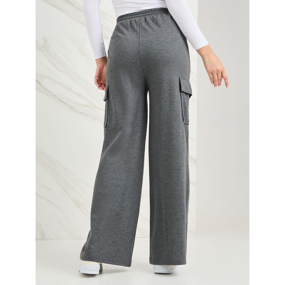 Styli Wide Leg Pants with Cargo Pockets-women-clothing-bottoms-trousers-image-4
