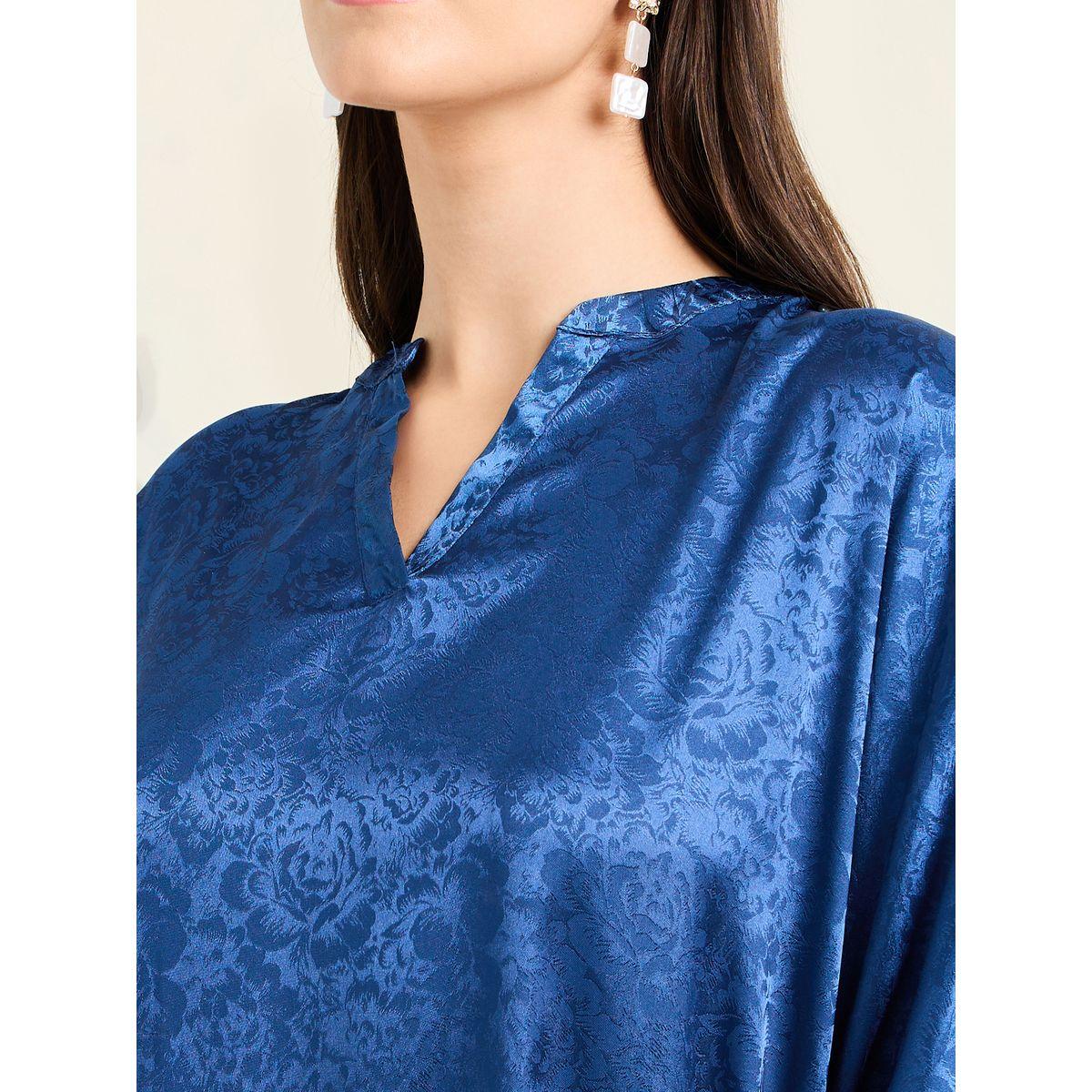 Styli Embellished Satin Jacquard Kaftan-women-arabicclothing-kaftan-image-3