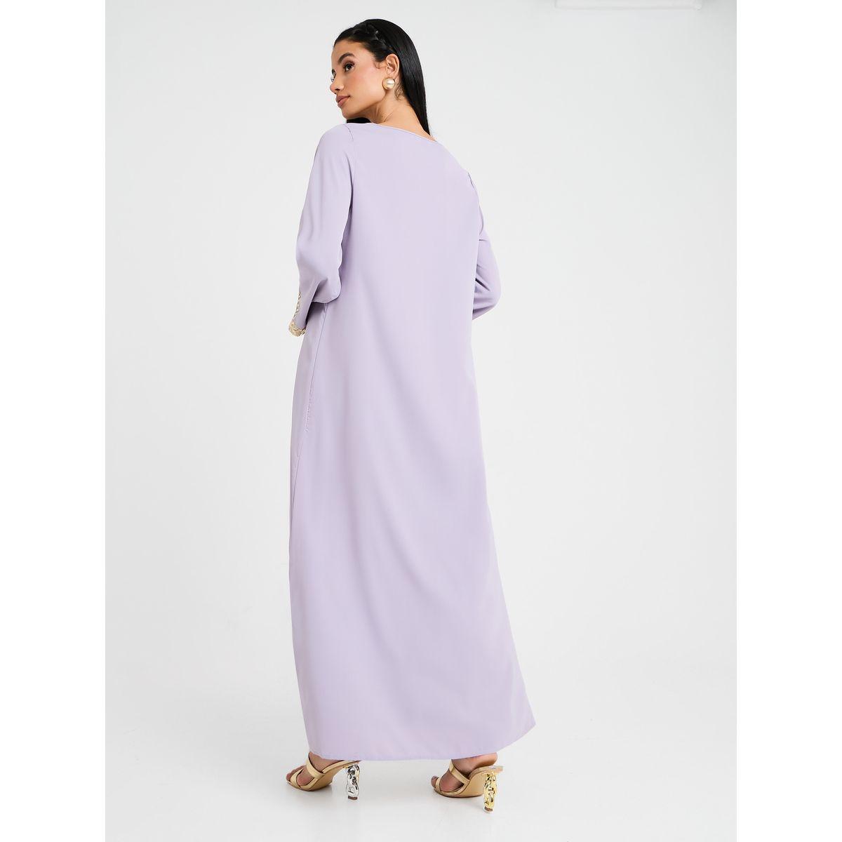 جلابية بطبعة فويل ومزينة بالترتر-women-arabicclothing-jalabiyas-image-4