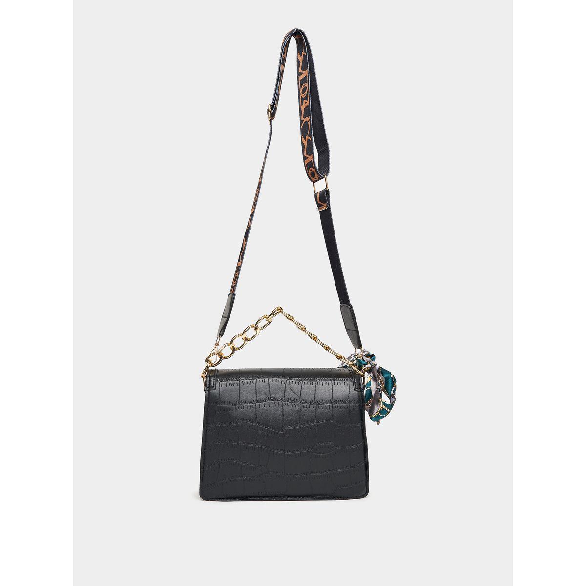 Styli Snake Print Flap Over Crossbody Bag With Scarf-women-bagsandwallets-handbags-image-3