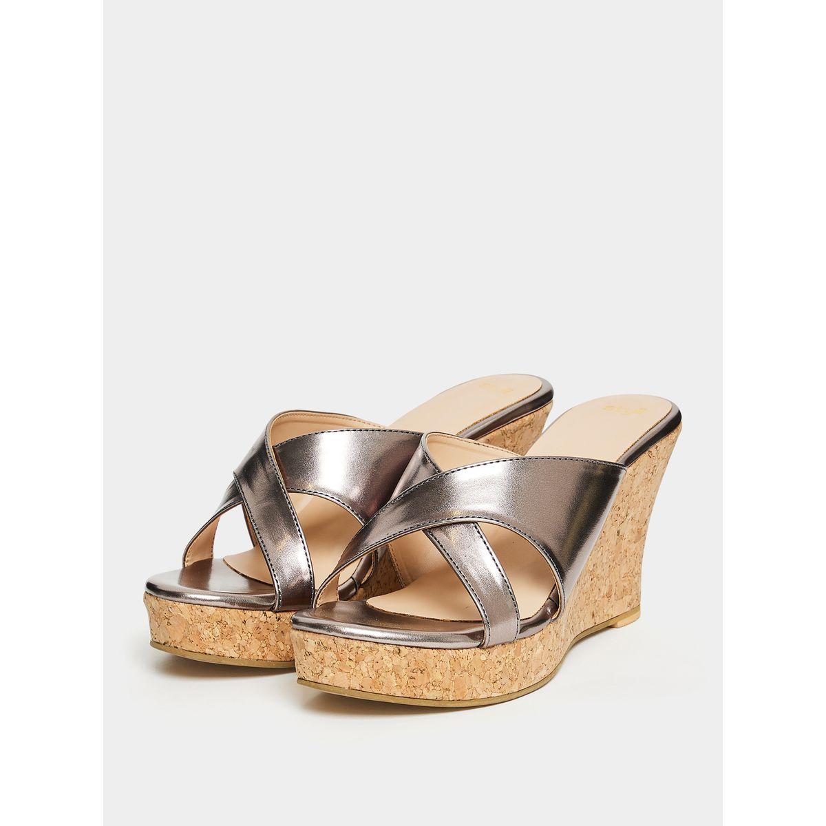 Styli Cross Band Strap Wedge Sandals-women-shoes-heels-image-2