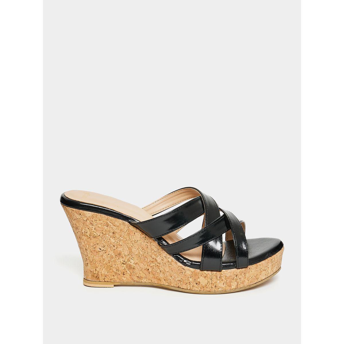 Styli Interlocked Strap Wedge Heel Sandals-women-shoes-heels-image-1