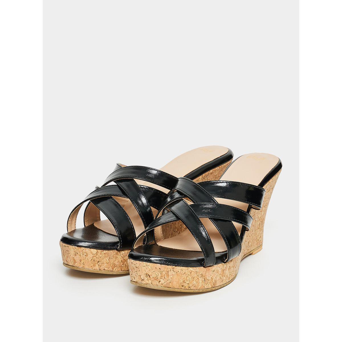 Styli Interlocked Strap Wedge Heel Sandals-women-shoes-heels-image-2