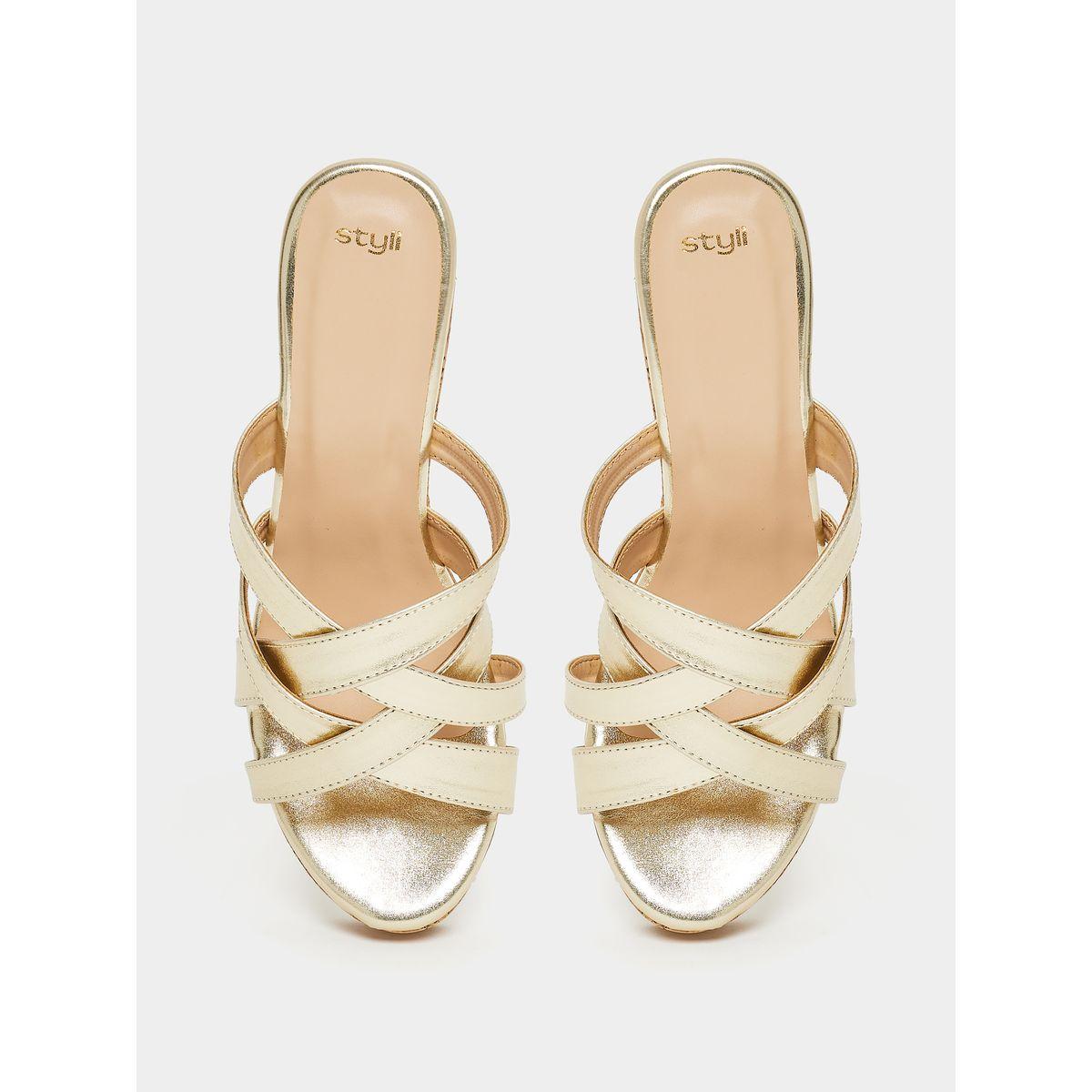 Styli Interlocked Strap Wedge Heel Sandals-women-shoes-heels-image-4