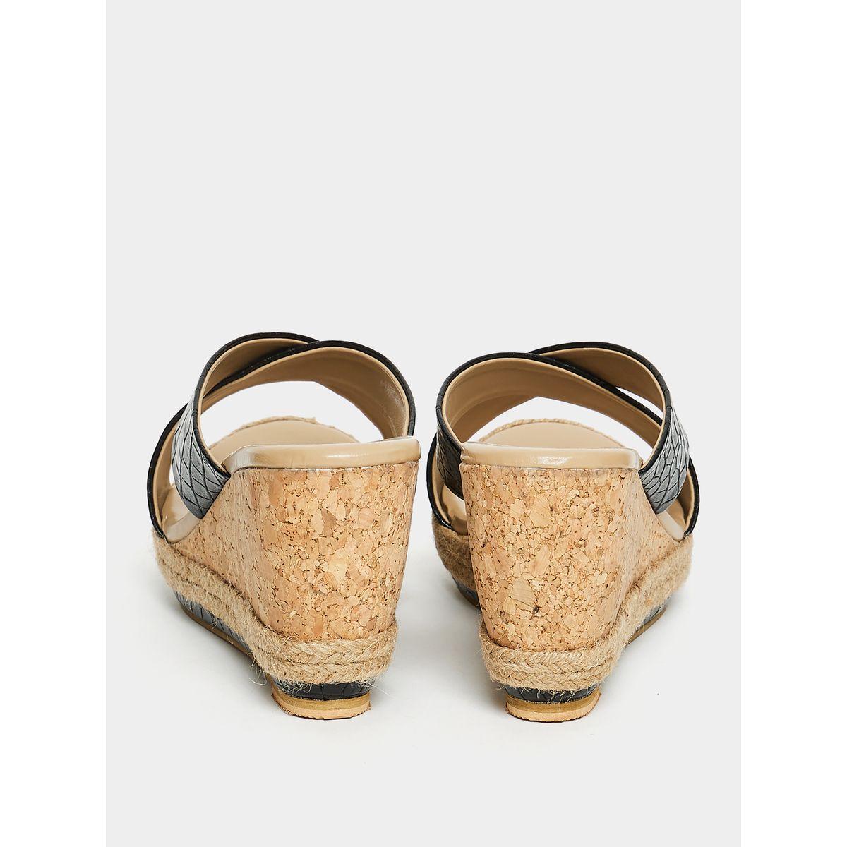 Styli Cross Band Wedge Heel Sandals-women-shoes-heels-image-3