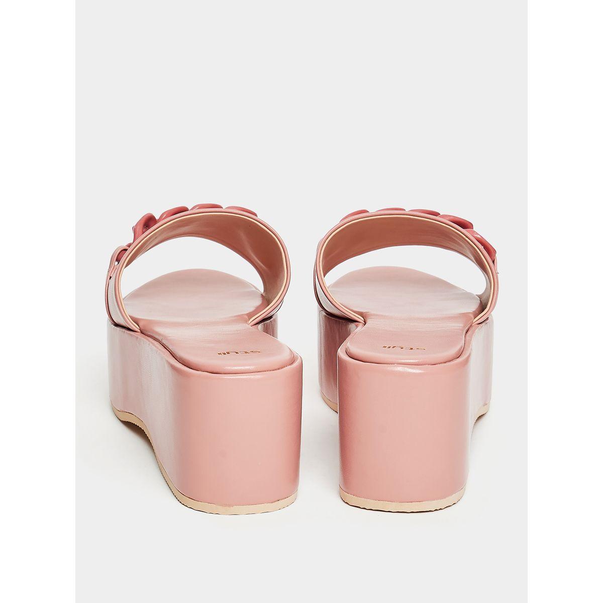 Styli Interlocked Chain Embellished Wedge Sandals-women-shoes-heels-image-3
