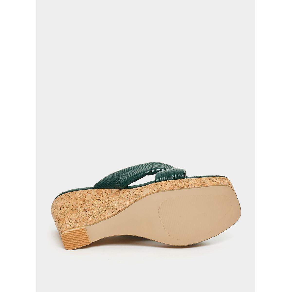 Styli Knot Texture Wedge Heel Sandal-women-shoes-heels-image-6