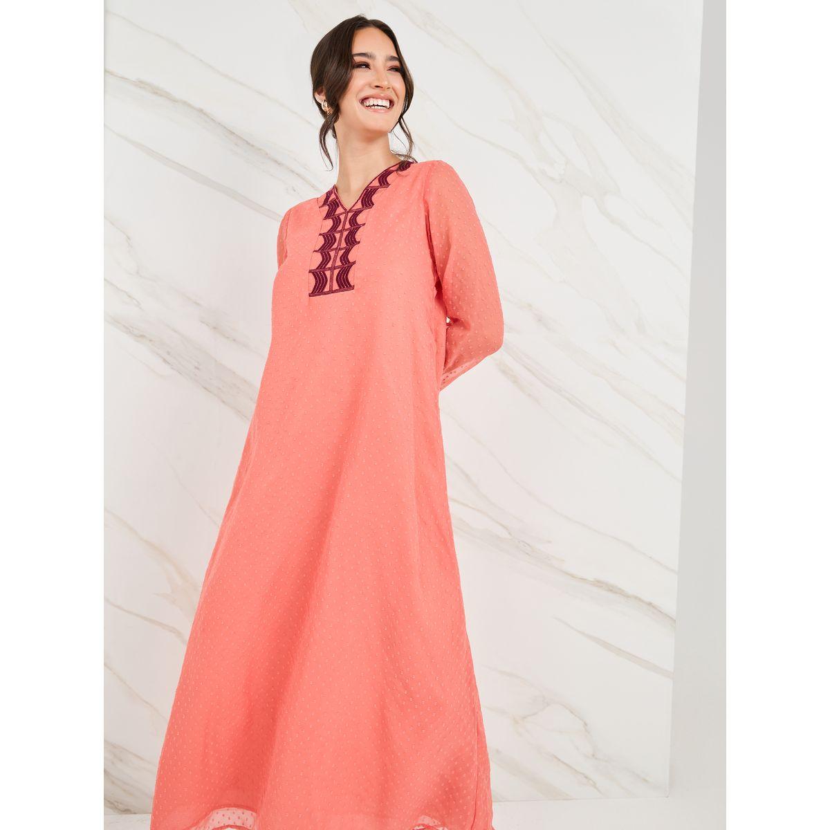 جلابية طويلة بتفاصيل مطرزة-women-arabicclothing-jalabiyas-image-2