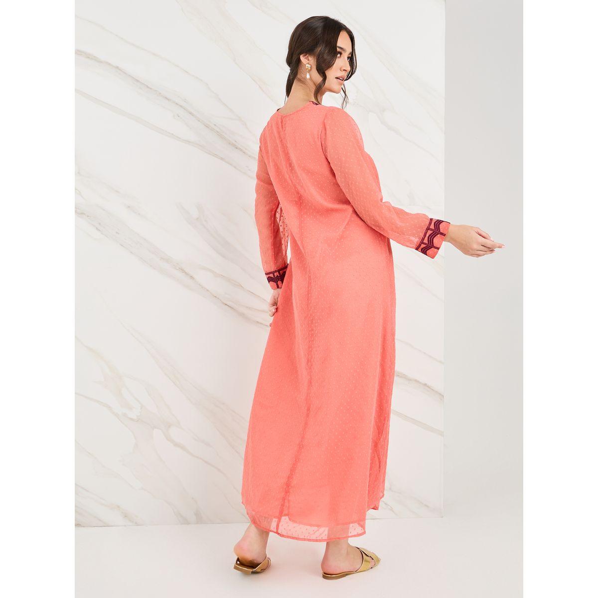 Styli Embroidered Panel Dobby Jalabiya-women-arabicclothing-jalabiyas-image-4